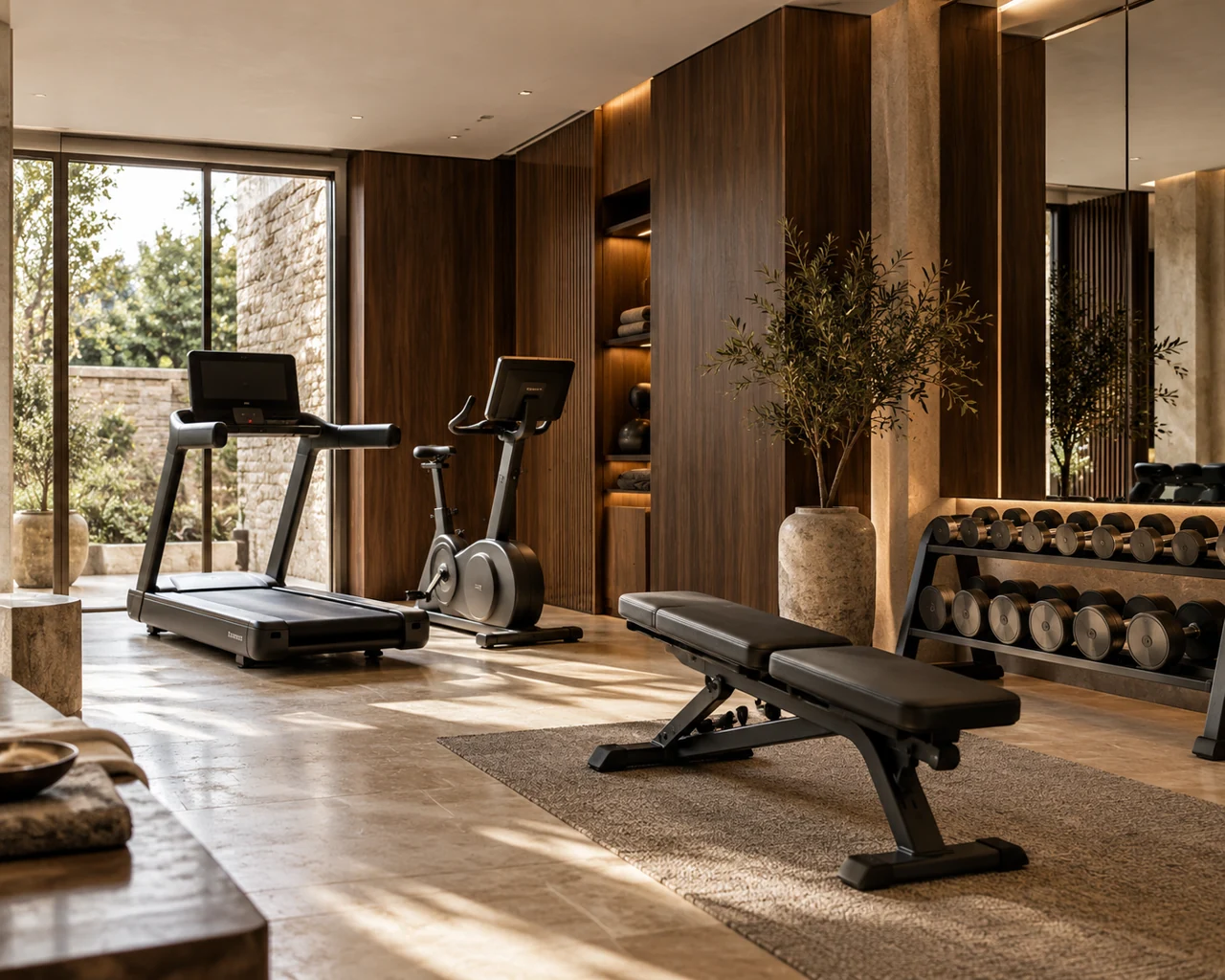 Wizualizacja butikowej strefy fitness premium